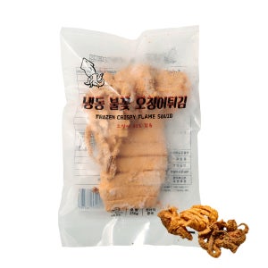 통살 오징어튀김 250g, 330g 튀김용 대용량 분식집 안주 간식 불꽃오징어