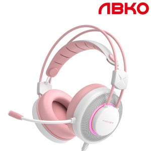 앱코 N800 게이밍 헤드셋 컴퓨터 헤드셋 핑크
