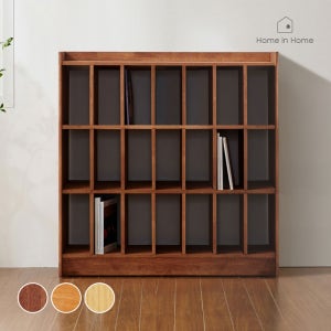 홈인홈 에디터의 서재 원목 LP형 깊은 3단 책장 1200 7x3_J284