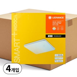 오스람 LED 스마트조명 와이파이 리모컨 사각 방등 55W 플리커프리 4개입