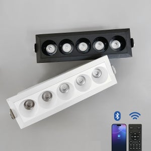 IOT 삼색변환 디밍 멀티 매입등 5구 10W 도트 사각멀티매입 마그네틱조명
