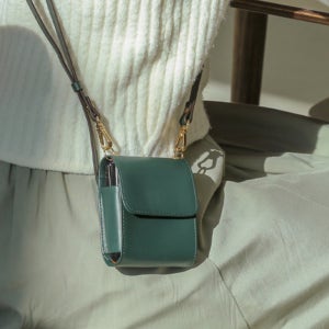 [리퍼브] 갤럭시 Z플립 가죽케이스 미니백 파우치 카드 케이스 스틴그린 P83498 (전기종호환)