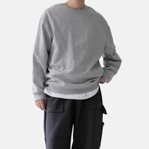 M-6XL 바이모노 남자 빅사이즈 큰옷 블랙 네이비 멜란지 SOFT 오버핏 맨투맨