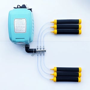 제피로스 ZP-25 브로와 + 6분지 + 호스 18M + 유니온분사기 중6개 기포기 기본세트 (하우스 농사용 유기농발효 산소공습 , 활어용수조 산소공급 )