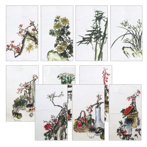 도움소 북아트 오침안정법 한지그림 수묵채색화 6종 1세트