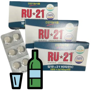 RU21 비타민C 알유21 숙취 750mg x 6캡슐 12박스EW