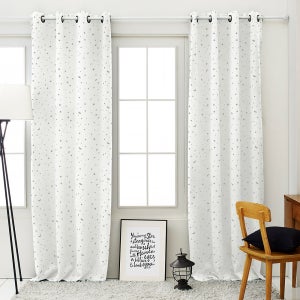 더자리 햇빛차단 냉방유지 트윙클 스타 반짝 암막커튼 1장 거실 작은창 창문커텐