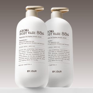 바이아우어 약산성 퍼퓸 아로마 바디워시 앰버우드향, 1.02L, 2개