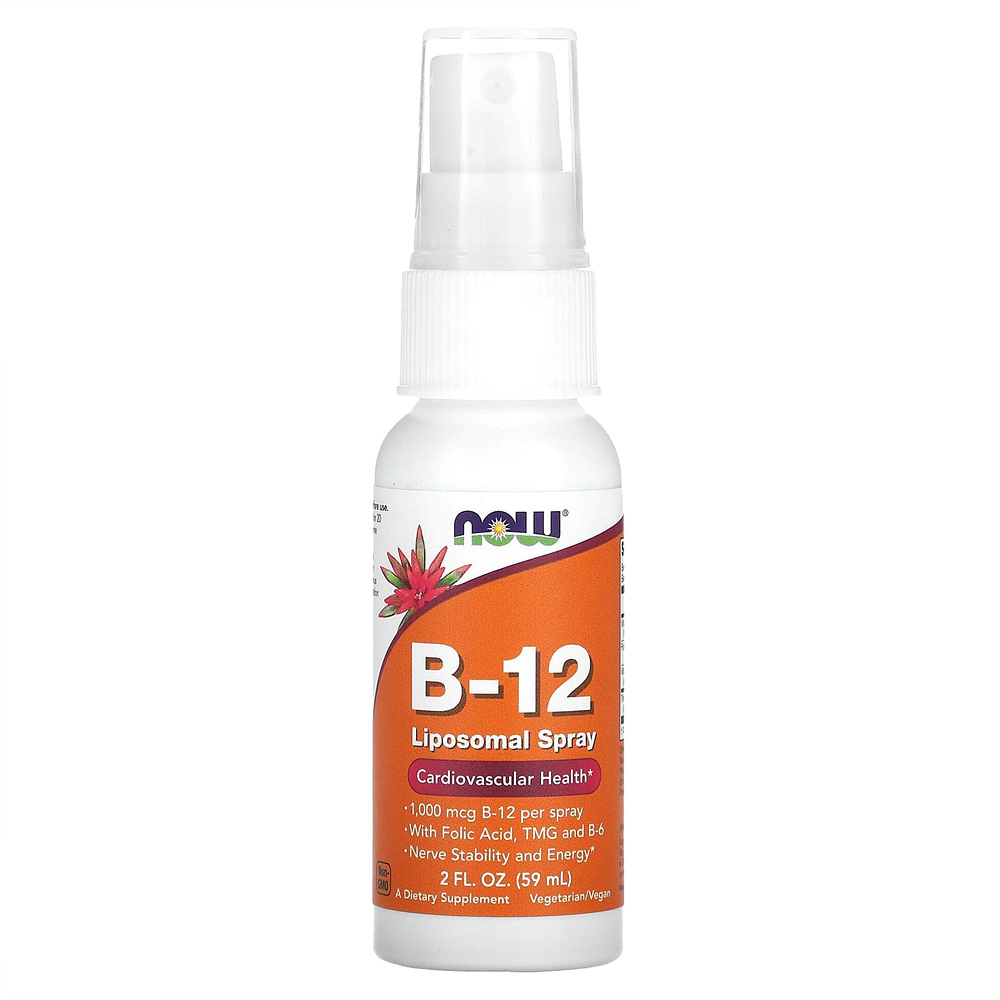 <b>나우푸드</b> B-12 리포조말 스프레이 1000mcg 59ml TMG <b>시아노코발라민</b>