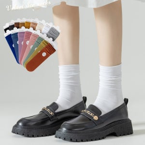 여성 예쁜양말 고품질 부드럽고 쫀쫀한 무지 골지 신상면 스타킹양말 5켤레