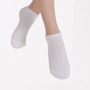 컴포트삭스 무지 쿠션 여성 학생 면 양말 중목 흰색 교복 발목양말 10켤레
