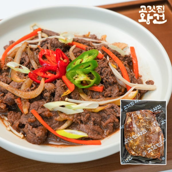 고깃집왕건 양념 소불고기 1kg 대용량 업소용 간장불고기 불백 반찬