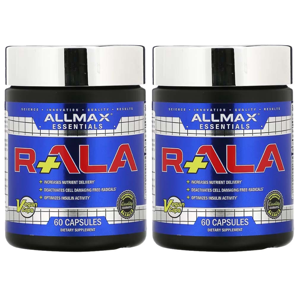 올맥스 RALA <b>ALA</b> <b>알파 리놀렌산</b> R <b>알파</b> 리포산 <b>알파</b>리포 <b>산</b> 60캡슐2통