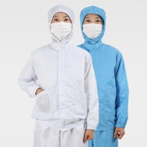 WU-C/ 차이나카라 방진복 상의 반도체 제전복 클린복 남여공용/ 모자 마스크별도