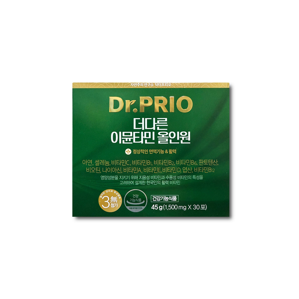<b>닥터프리오</b> 더다른 이뮨타민 올인원 1500mg x 30포