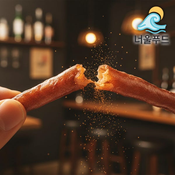 너울푸드 크리스피 롱다리 오징어(장족깡) 80g+80g 맥주안주 오징어과자
