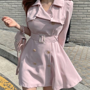 멀버 트렌치 미니원피스