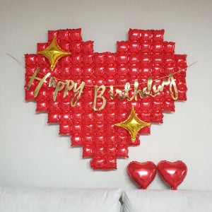대형 하트풍선 생일가랜드세트 생일파티장식