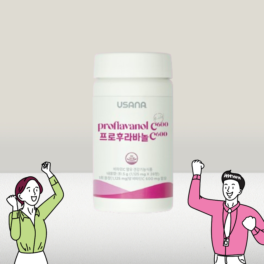 <b>유사나</b> 포도씨추출물 함유 남녀노소 항산화 하루한알 <b>비타민C</b> 프로후라바놀C600 28정