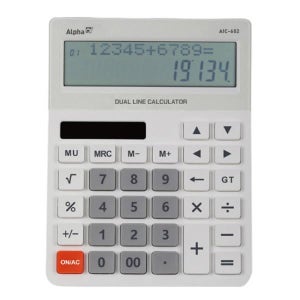 알파 듀얼라인 계산기 AIC-602 화이트
