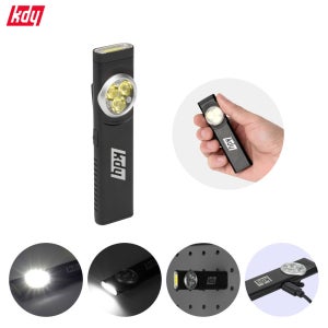KDY 초슬림 LED라이트 충전 COB랜턴 손전등 자석부착 포켓클립
