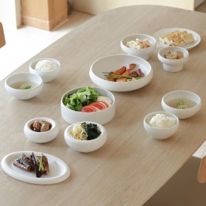 솔솔푸른솔 순수무광 Couple set 공기대접 오목/도토리 (12pcs)