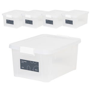 창신리빙 심플스텝 리빙박스19.5L 5개세트 화이트