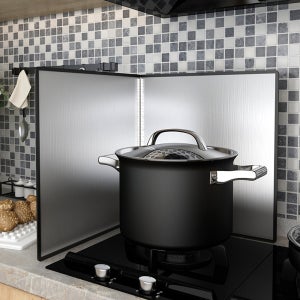 삽겹살 기름튐 방지 기름막이 스텐 가스레인지 튀김방지 가드 1개 + 고기집게 핀셋집게 1개