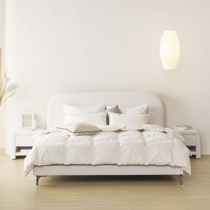 바스포르 몽글 기능성 아쿠아패브릭 평상형 침대 LK (협탁2,본넬,몽실 토퍼)