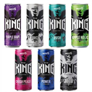 핫식스 더킹 에너지음료 355ml 포스 러쉬 파워 피치 제로 퍼플그레이프 2개씩 총12개