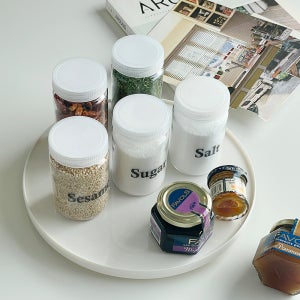 달링룸 회전 양념통 트레이 / 냉장고 수납 정리 화이트 선반 - 27cm