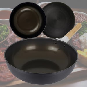 업소용 마블 코팅 웍 튀김 볶음팬 중식 중화 식당 올리브 궁중팬 32cm