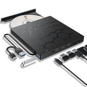 7in1 멀티허브 USB 3.0 A C타입 외장 ODD CD DVD롬 레코더 ED03