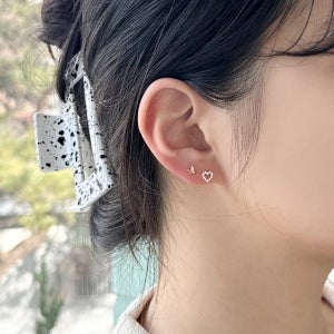 14k 프시케 미니 나비 스터드 귀걸이 - 포인트주기좋은 미니 레이어드 금 귀걸이