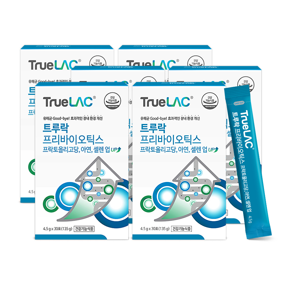 트루락 프리바이오틱스 프락토올리고당, 아연, 셀렌 업 30포, 6개