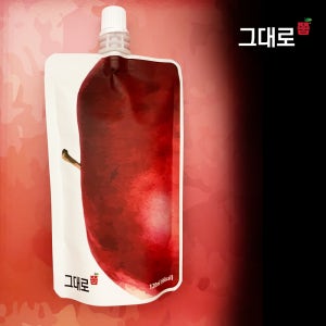 그대로 쭙 국산 사과즙 원물 100% NFC착즙 스파우트파우치 실속형 패키징 120ml 50포