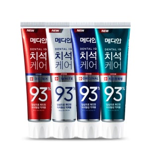 메디안 치석케어 93%치약 오리지널/잇몸 치은염예방/구취/화이트미백 120g 6개