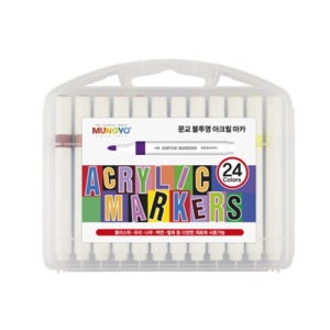 문교 불투명 아크릴 마카 24색 수성