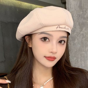4018 레터링 팔각 베레모 여성 빵모자 겨울용 겨울모자 화가모자 비니 팔각모