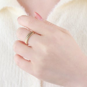 14k 18k 볼륨 민자 반지 데일리 검지 중지 레이어드반지