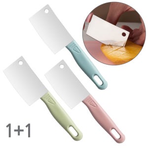 칼라 핸들 중식칼 (미니 중식도 B타입 2개) 캠핑용 주방칼 빵칼 식칼 과도