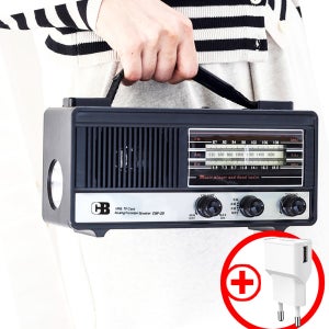 코비 효도라디오 휴대용 FM라디오 대형 스피커 등산용 캠핑 블랙 아답터 추가 재난대비