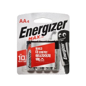 에너자이저 맥스 AA 4입 카드형 X20개/ 알카라인 건전지