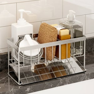 스텐 물흐름 수세미거치대 정리대V형 싱크대 행주걸이 주방세제 설거지통 싱크캐디