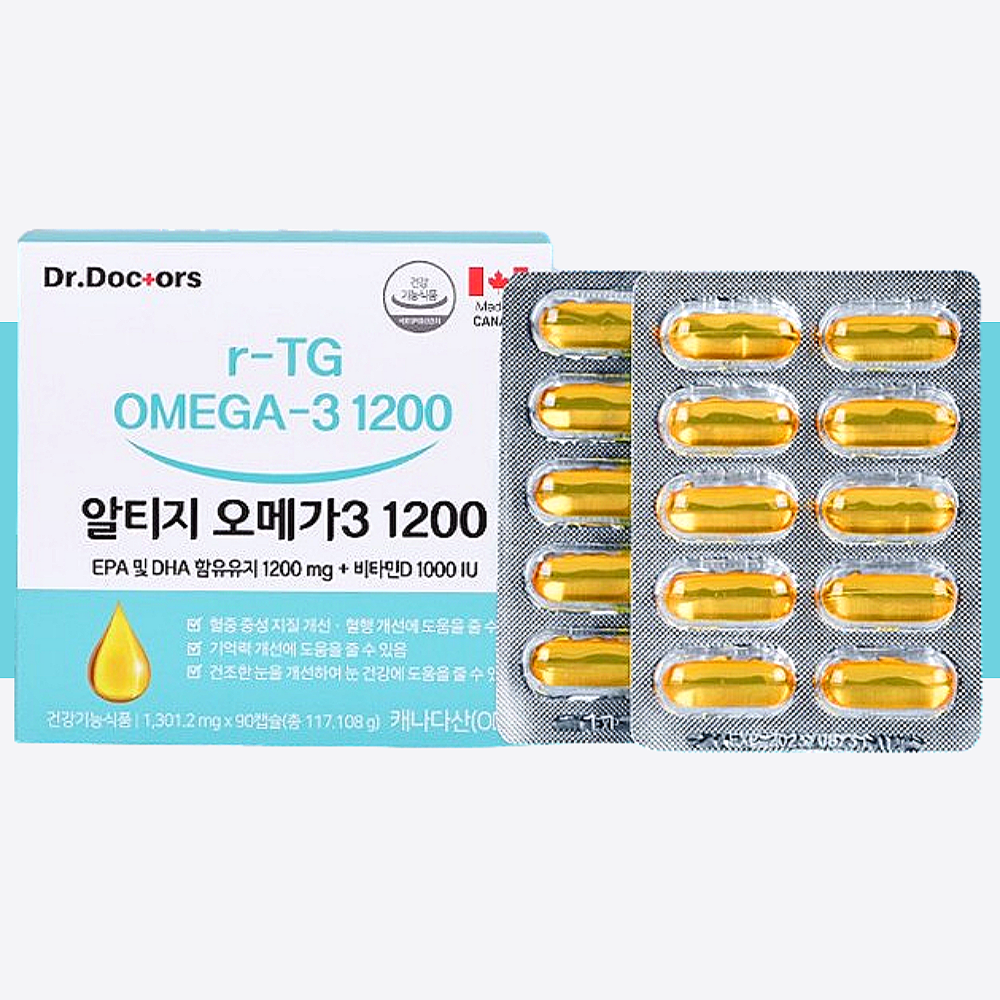 <b>닥터닥터스 오메가3</b> 1200 3개월분 알티지오메가3 90캡슐