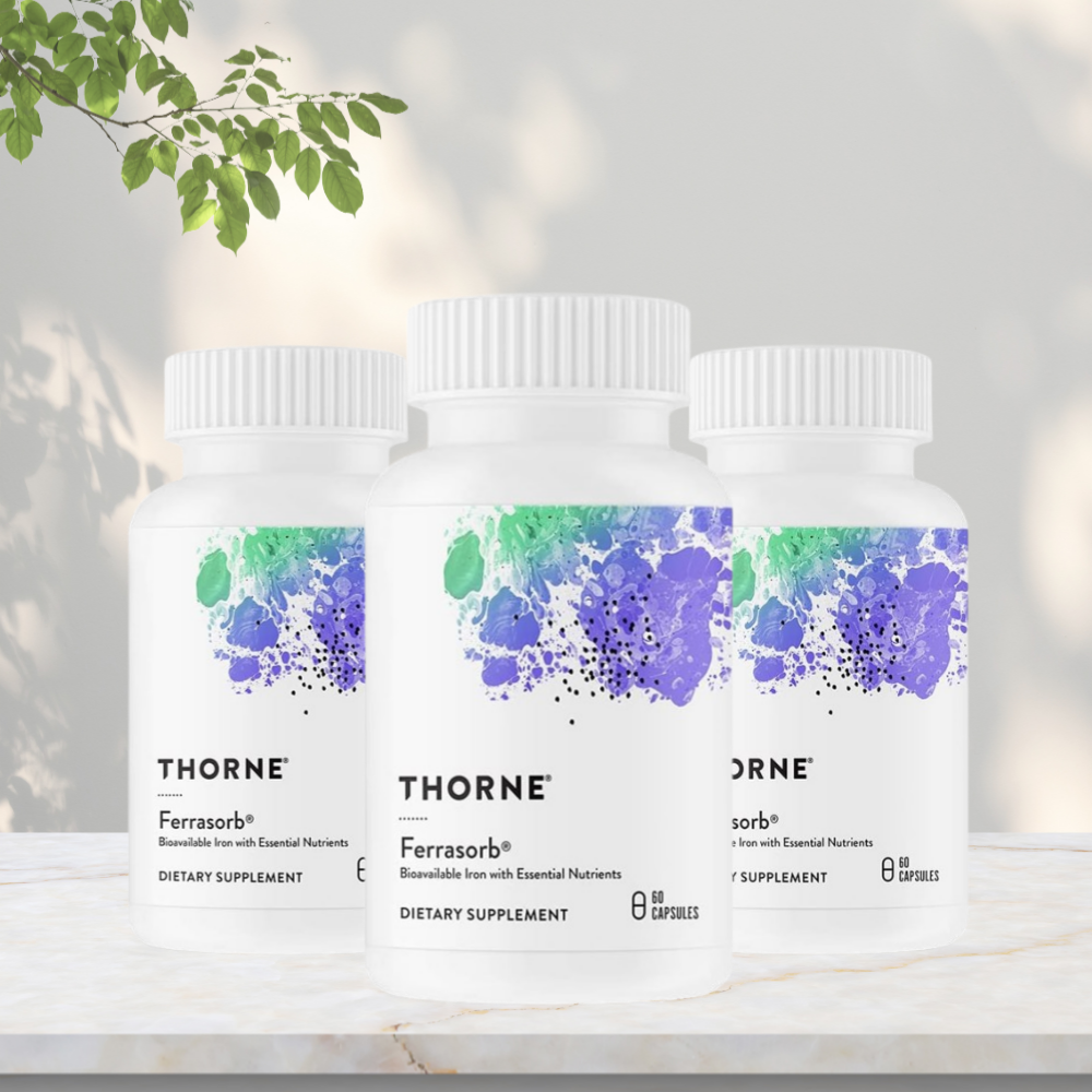 Thorne <b>Ferrasorb</b> 쏜 리서치 페라솝 60정 3세트