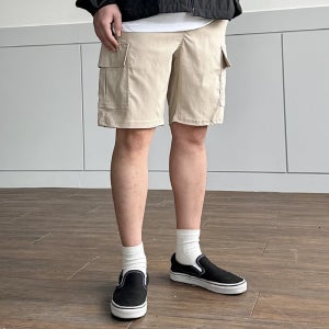 남자 카고 반바지 밴딩 스판 빅사이즈 5부 4부 반바지 숏츠
