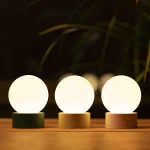 1+1 글로거 미니문 침실 테이블 조명 무선 LED 달 무드등, 집들이 선물(9색변환, 밝기조절)