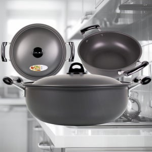 남선 러브송 경질 양수 튀김팬 업소용 영업용 대용량 튀김솥 양수 웍 냄비 60cm