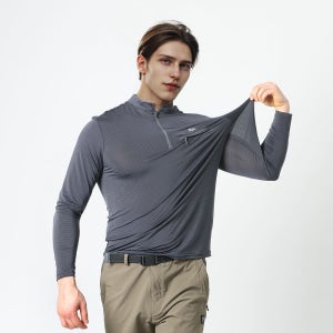 1+1 MOLEX 모렉스 여름 히어로 쿨 스판 긴팔 티셔츠 등산 작업복 집업 티 아이스 316